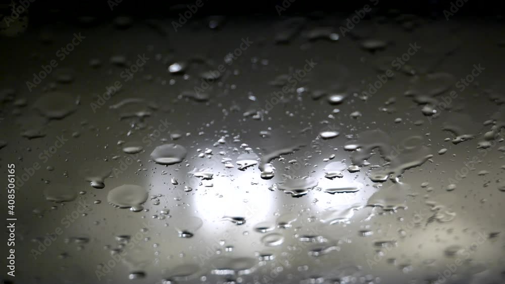 View from the driver's seat to the windshield at heavy raining night with 4k resolution View from the driver's seat to the windshield at heavy raining night with 4k resolution
