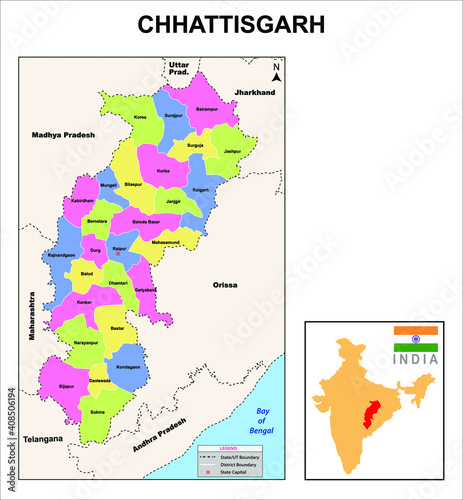Chhattisgarh map