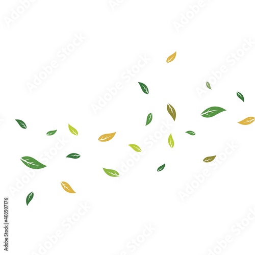 fallen leaves and bowing  wind vector illustration design