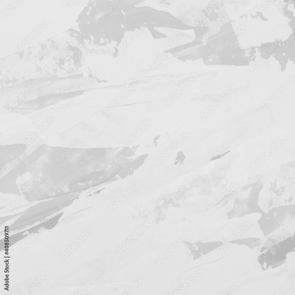 Fototapeta premium Modern contemporary acrylic background. White texture made with a palette knife. Abstract painting on paper. Mess on the canvas.