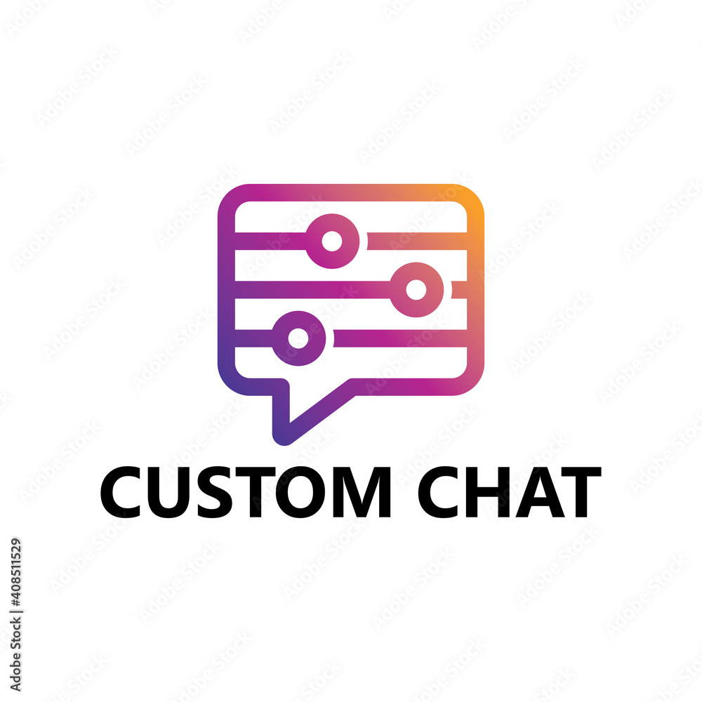 Custom chat logo template design Custom chat logo template design