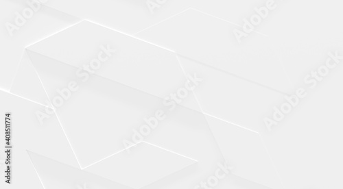 White Futuristic Background (3d Illustration)