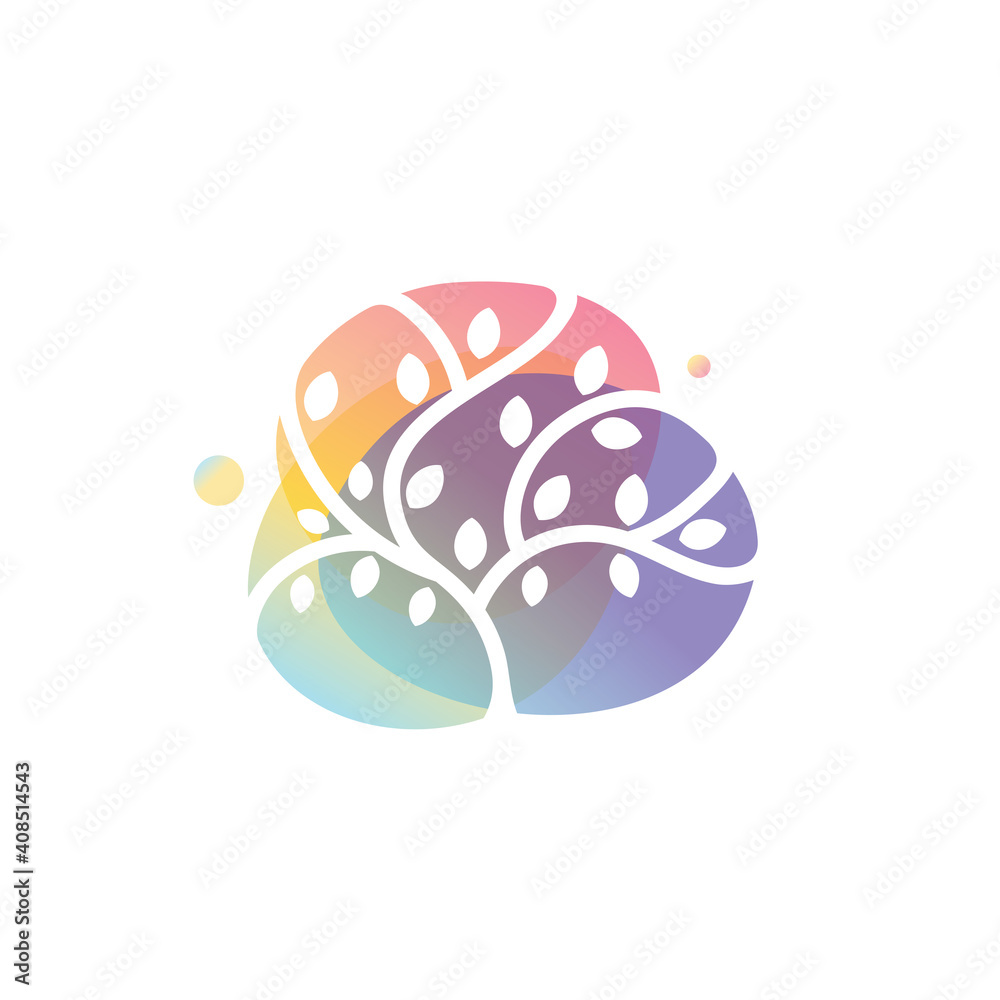 Colorful nature logo template design Colorful nature logo template design