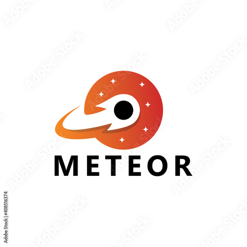 Meteor logo template design vector