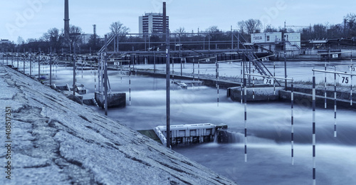 view of the sport for water slalom canal in the Prague Troja © Petr