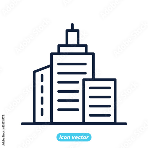 Buildings icon template color editable. Buildings symbol vector illustration for graphic and web design.