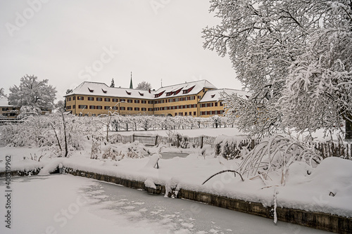 Kapuzinerkloster Wesemlin im Winter, Luzern, Schweiz photo