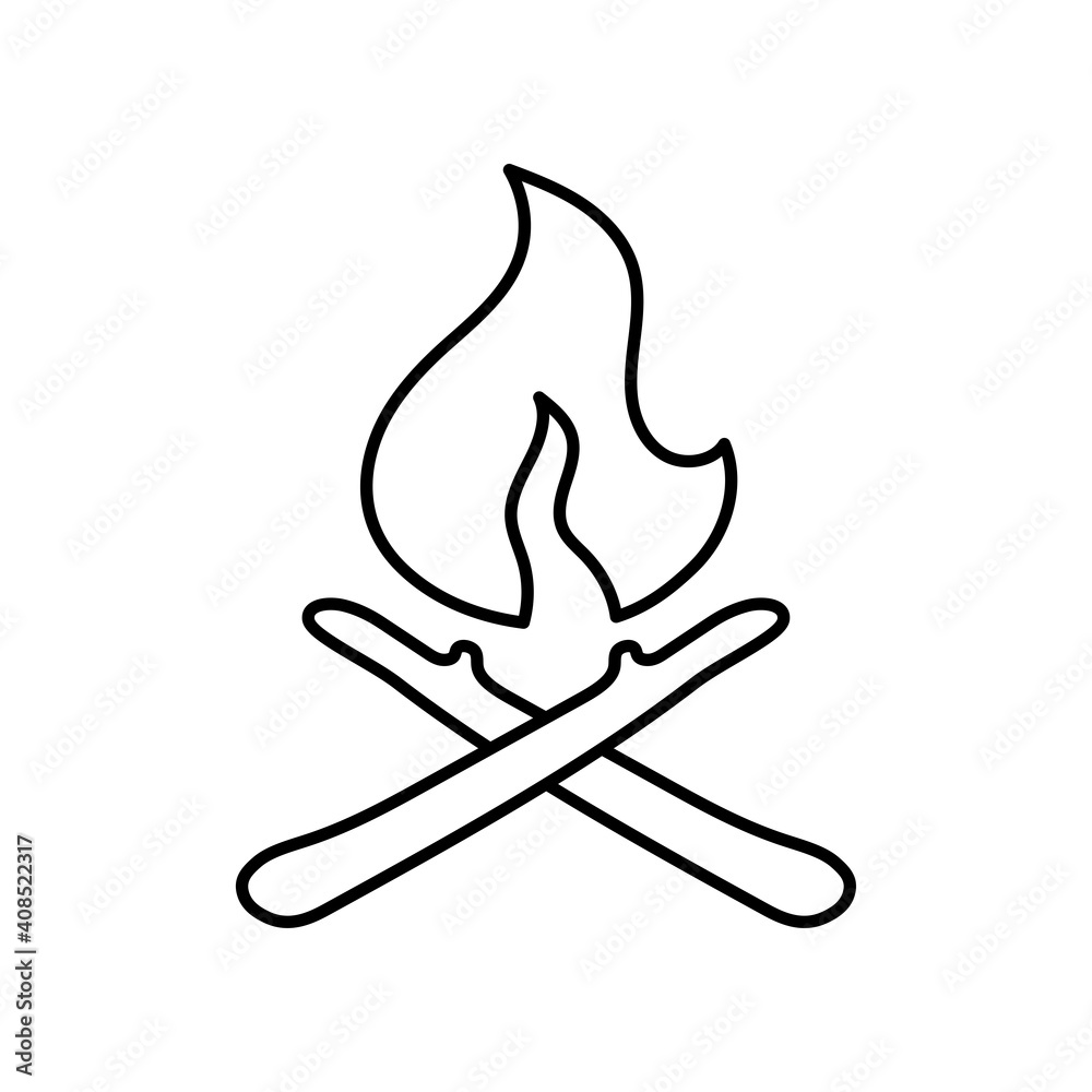 bonfire, camping, adventure icon vector illustration bonfire, camping, adventure icon vector illustration