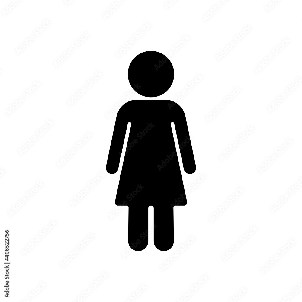 Woman icon vector illustration isolated on white background Woman icon vector illustration isolated on white background