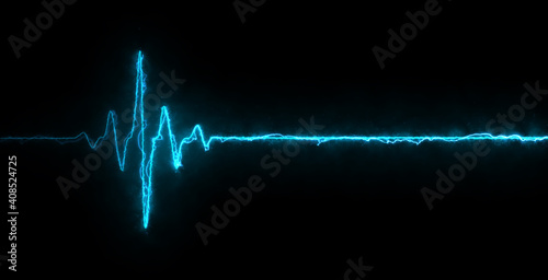 Colorful pink heartbeat rate and pulse on black screen, seamless and loop motion animate footage