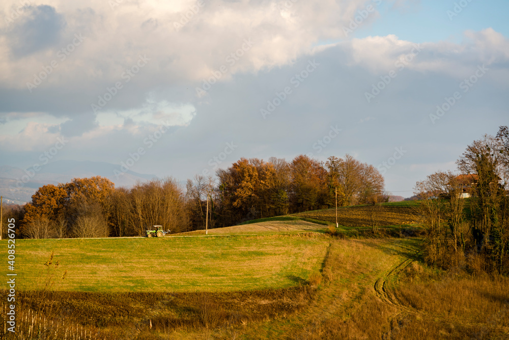 Landscape with rolling hills of Zagorje, Northern Croatia Landscape with rolling hills of Zagorje, Northern Croatia