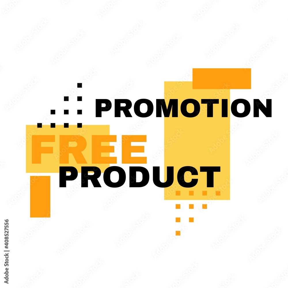 Sale promotion free product template element flat design style vector illustration Sale promotion free product template element flat design style vector illustration