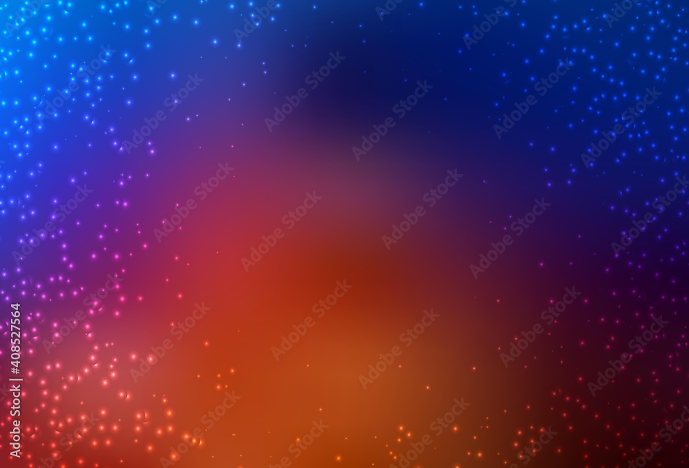 Light Blue, Red vector background with galaxy stars. Light Blue, Red vector background with galaxy stars.