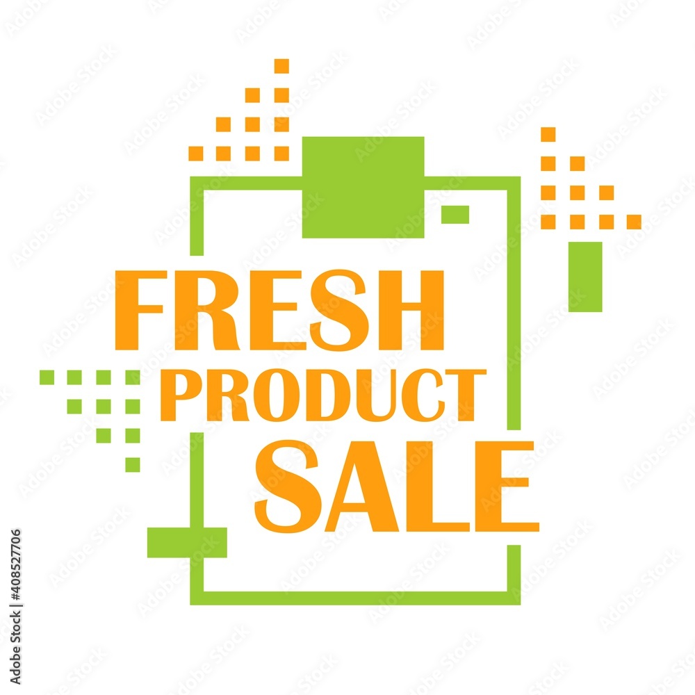 fresh product discount sale promotion template element flat design style vector illustration