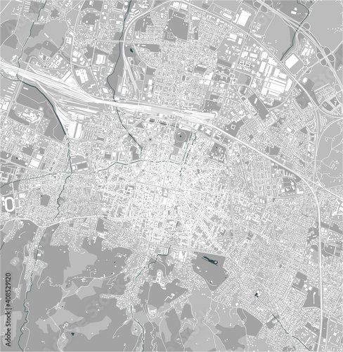 map of the city of Bologna, Emilia-Romagna, Italy