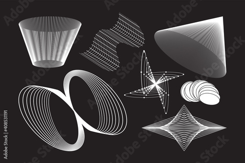 Abstract Geometric Shapes Set with Transition Effect