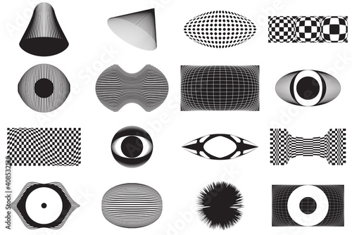 Abstract Geometric Shapes Set with Transition Effect