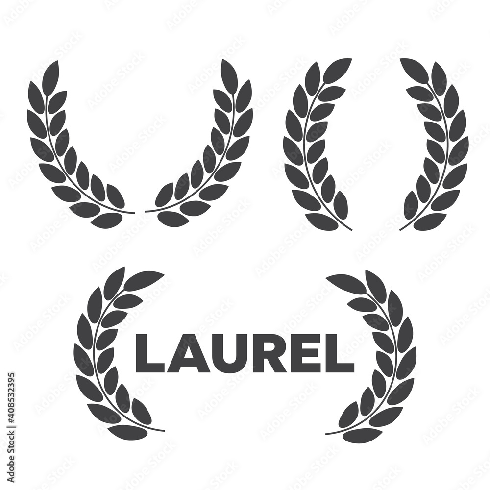 Set of laurel wreaths. Icon laurel wreat