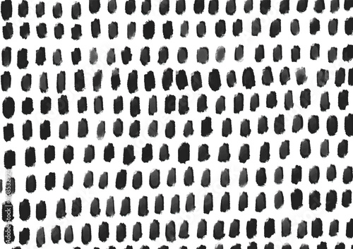 筆のテクスチャの手描き風の黒いドットのイラスト素材
