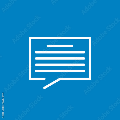 Kontakt, Dialog, Sprechblase - Icon, Symbol, Piktogramm, grafisches Element - Vektor - Hintergrund - blau weiß