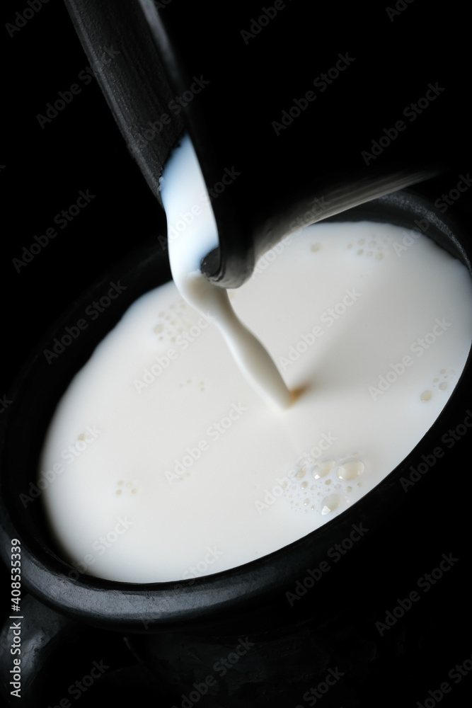 Obraz na plátně Fresh pasteurized cow's milk