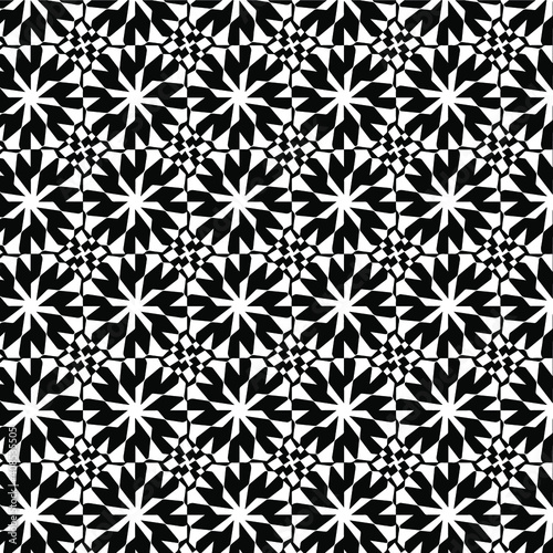 Geometric vector pattern with triangular elements. abstract ornament for wallpapers and backgrounds. Black and white colors. 