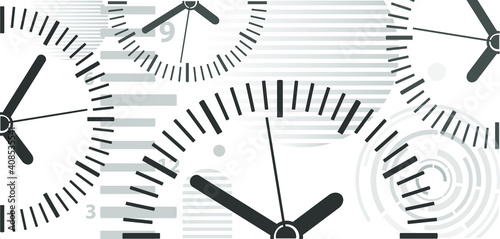 clock on white background	