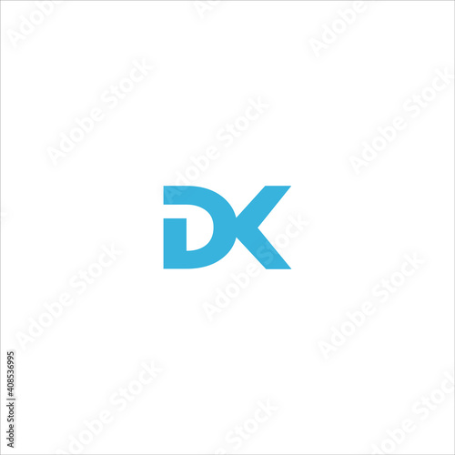 D K letter logo vector design on white color background. dk icon