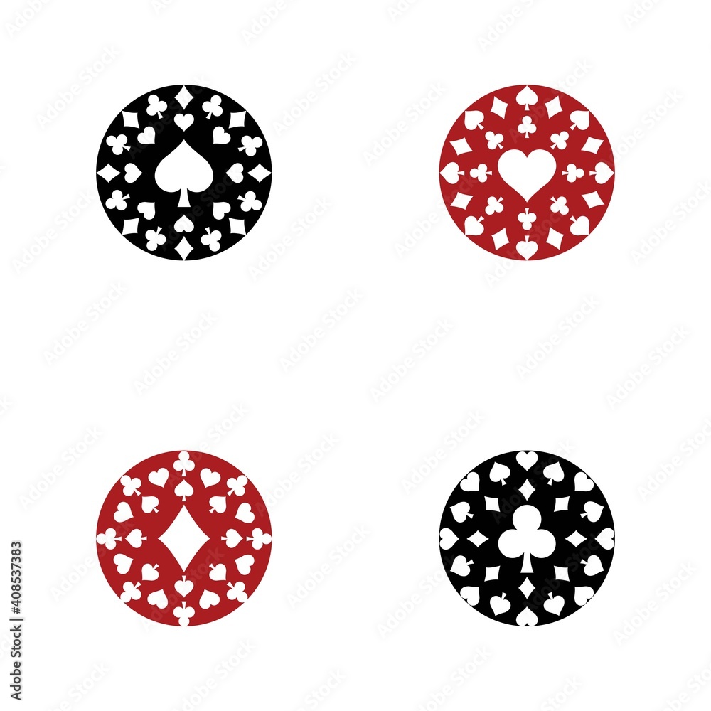 Set of Poker Club Logo Design for Casino Business, Gamble, Card Game, Speculate, etc Set of Poker Club Logo Design for Casino Business, Gamble, Card Game, Speculate, etc