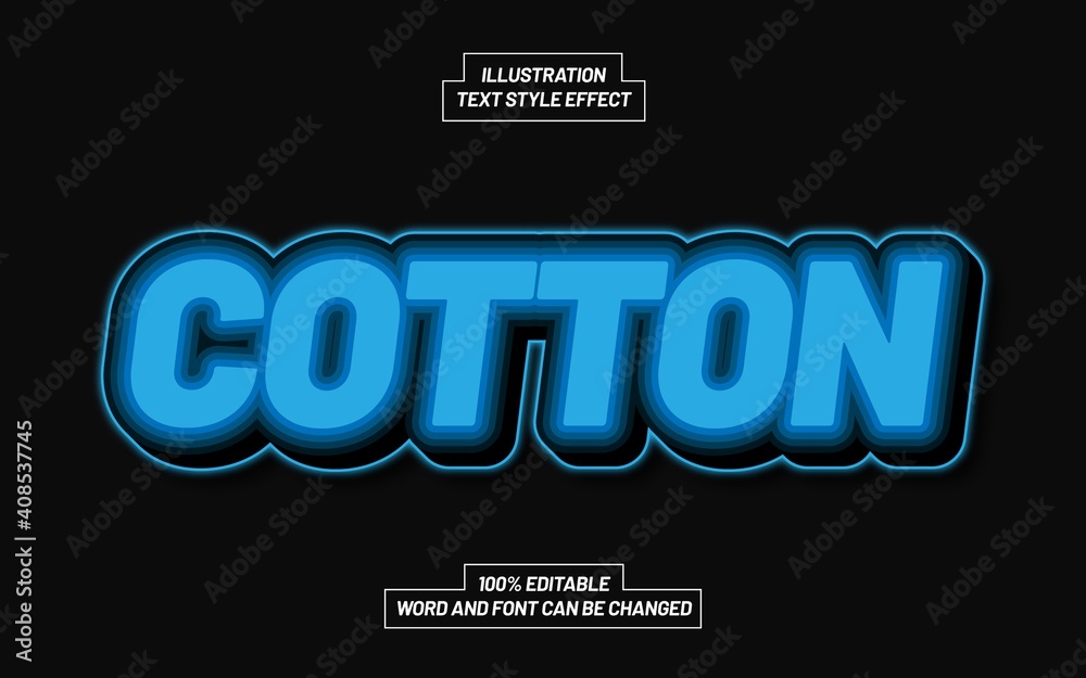 Obraz premium Cotton Text Style Effect
