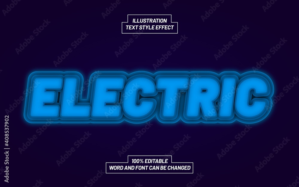 Electric Bold Text Style Effect