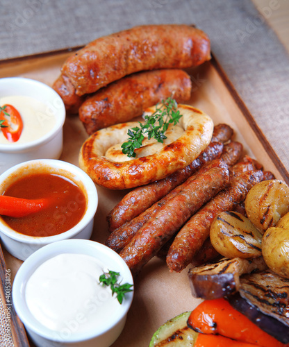 assorted meat sausages