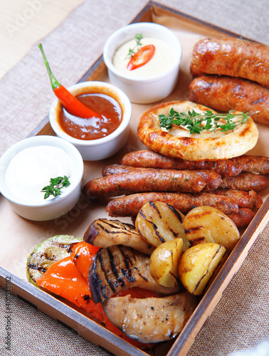 assorted meat sausages