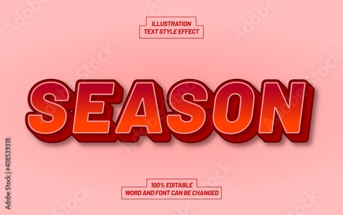 Season 3D Bold Text Style Effect
