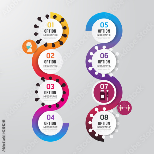 virus corona covid 19 Infographic vector