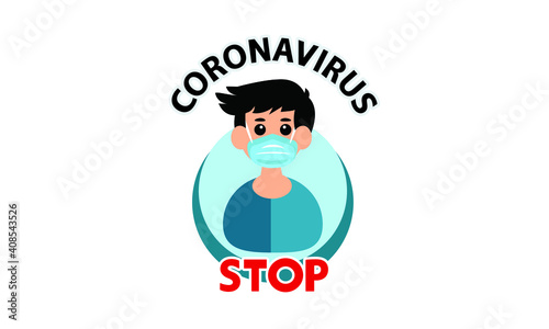 Protective face mask against and stop corona virus,Covid-19.