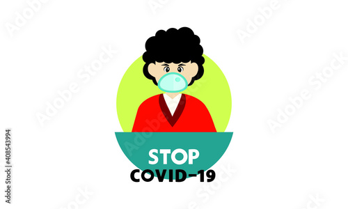 Protective face mask against and stop corona virus,Covid-19.