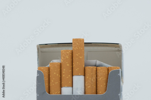 smoking cigarettes and nicotine addiction photo