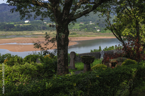 Tablou pe pânză Cemetery in Gernika city near the Bay of Biscaya in Spain