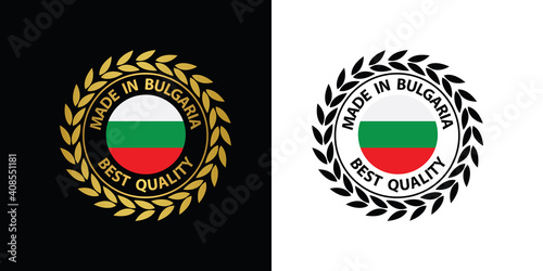 made in Bulgaria vector stamp. badge with Bulgaria flag	
