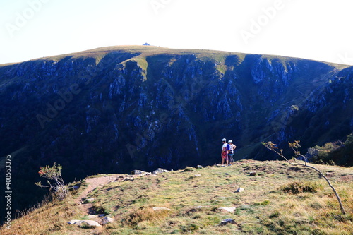 Obraz na płótnie Sommet du Hohneck dans les Vosges et les falaises de la Martinswand w salonie