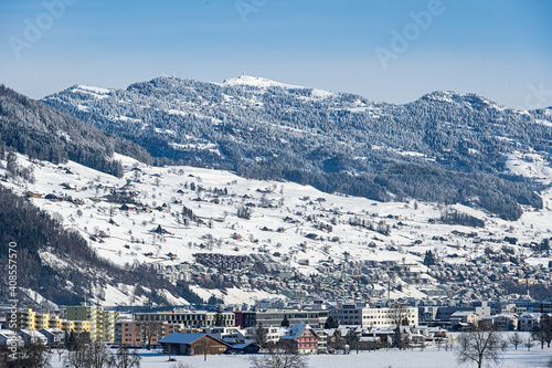 Winterlandschaft mit Rigi, Zentralschweiz, Schweiz