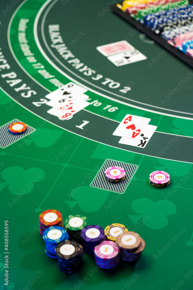 Casino Black Jack table