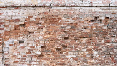  Old brick wall of a house