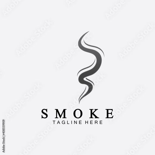 Smoke steam icon logo illustration isolated on white background,Aroma vaporize icons. Smells vector line icon, hot aroma, stink or cooking steam symbols, smelling or vapor