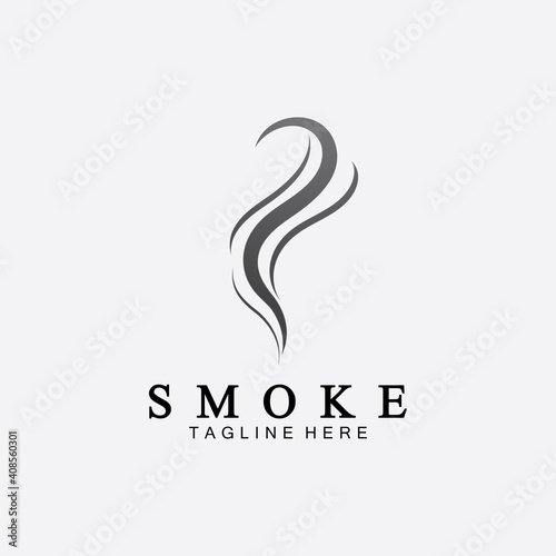 Smoke steam icon logo illustration isolated on white background,Aroma vaporize icons. Smells vector line icon, hot aroma, stink or cooking steam symbols, smelling or vapor