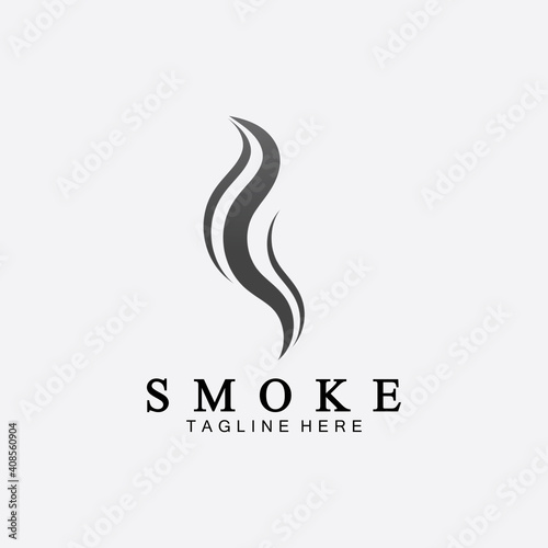 Smoke steam icon logo illustration isolated on white background,Aroma vaporize icons. Smells vector line icon, hot aroma, stink or cooking steam symbols, smelling or vapor