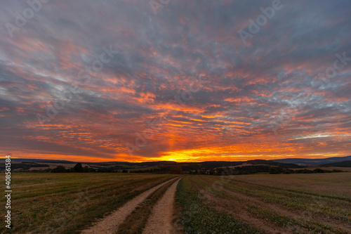 Sunset in Bile Karpaty  Slovakia