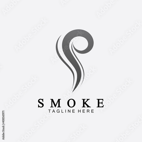 Smoke steam icon logo illustration isolated on white background,Aroma vaporize icons. Smells vector line icon, hot aroma, stink or cooking steam symbols, smelling or vapor
