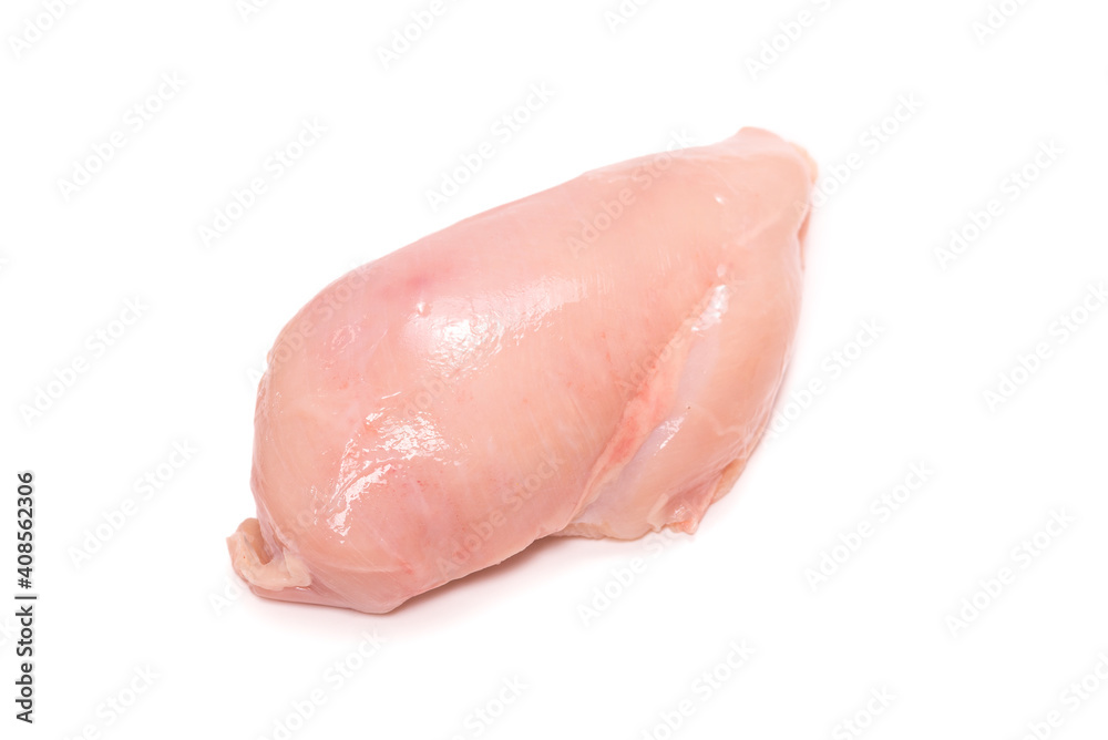 Raw chicken fillet isolated on white background. Raw chicken fillet isolated on white background.